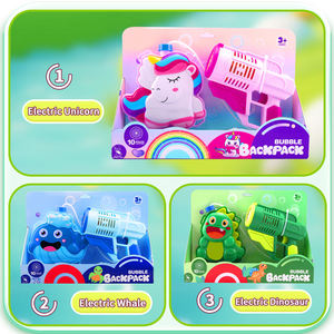 Pistola de Burbujas con Forma de Dinosaurio, Ballena y Unicornio, Máquina Automática de Burbujas para Niños, Diversión al Aire Libre, Playa y Piscina - Product Image 2