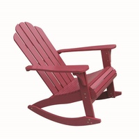 Chaise Adirondack à bascule en bois de sapin massif, design classique, optimisation de l'espace, non pliable, portable, empilable, pour balcon, terrasse