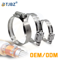 Collier de serrage de type américain de haute qualité en acier inoxydable pour échappement, moteur hydraulique et collier de serrage à vis sans fin