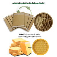 Bolsa de Envío Acolchada de Papel de Panal Reciclable para Proveedores de Celulares, para Cámara, Teléfono Móvil y Altavoces - Tamaño Personalizable