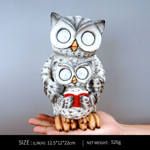 Nhựa Thủ Công Năng Lượng Mặt Trời Powered Owl Ánh Sáng Ban Đêm <span class=keywords><strong>Handmade</strong></span> Đồ Trang Trí Nhựa Trang Trí Sân Vườn Nhựa Owl - Product Image 6