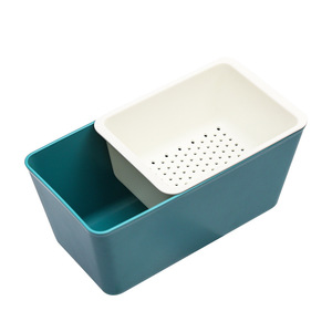 Double Layer Plastic Snack <b>Storage</b> Box Rectangle 1-3L Eco Friendly Food Container For Fruit Melon <b>Seeds</b> Home Use - Product Image 2