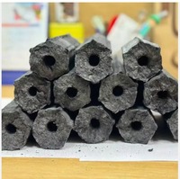 Charbon de coco de qualité supérieure en forme de hexagone pour barbecue, camping en plein air, grillades, longue durée de combustion, OEM d'Inde
