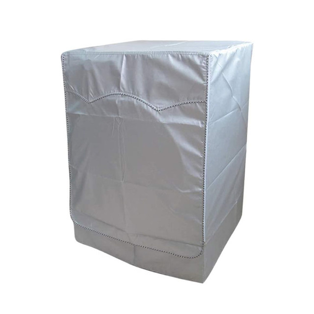 420D Silver Waterproof Dust-proof Washer Dryer Protection Cover Washing Machine Cover Fit for Front-loading Machine