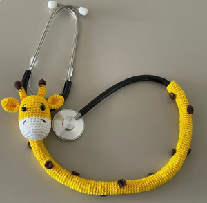Funda de Estetoscopio Pediátrico con Diseño de Animales de Ganchillo, Funda de Estetoscopio de Jirafa de Ganchillo, Felpa Suave, para Regalo Médico para Enfermeras - Product Image 5