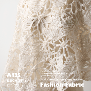 Nueva moda, papel de aceite de alta calidad, tela bordada laminada hueca brillante mate para ropa de vestido de novia - Product Image 2