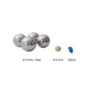 Ensemble <span class=keywords><strong>de</strong></span> pétanque en acier argenté personnalisé ZQURE, <span class=keywords><strong>4</strong></span> pièces, avec finition résistante à la rouille et sac <span class=keywords><strong>de</strong></span> transport transparent pour les sports <span class=keywords><strong>de</strong></span> plein air - Product Image 5