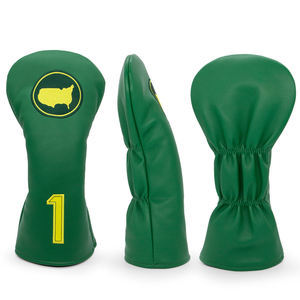 Housse de tête de club de golf en cuir PU de haute qualité avec broderie carte verte pour driver de golf - Product Image 1