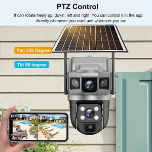 V380 Pro Dual Lens AOV Solar Powered Security <b>Camera</b> Wireless Battery Powered Network Black Light 8MP Dual Lens Solar 4G <b>Camera</b> - Product Image 6