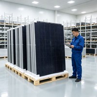 Panneau solaire monocristallin 150W tout noir, design élégant, module photovoltaïque pour caravane, yacht, aventure hors réseau