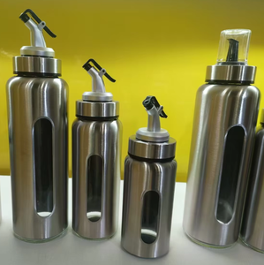 <strong>Wholesale</strong> <strong>Stainless</strong> <strong>Steel</strong> Clear Food Storage Jars Airtight Lids Kitchen Cereal Rice Beans Dispenser - Product Image 1