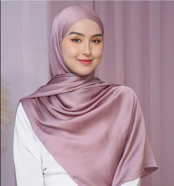 Liman ying Factory Preis New Satin Silk Hijab Malaysia Satin Crêpe Frauen Schal Luxus Seiden schal für Frauen