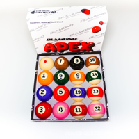 Hot Selling Korean Blue Diamond TV-Ball 57,2mm Harz Langlebige benutzer definierte Pool bälle Billard kugel für 16-teiliges Set