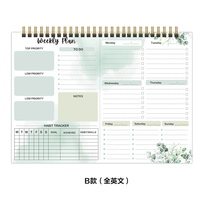 Carnet de planification hebdomadaire personnalisé à spirale, couverture rigide en papier, pour objectifs, agenda et liste de tâches, 54 pages, 210x297mm