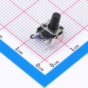 GT-TC101A-H090-L1 Tactile Switch Through hole,6x7.5mm Switch Single Pole Single Throw Round Button 1.6N Right Angle Insert - Product Image 1