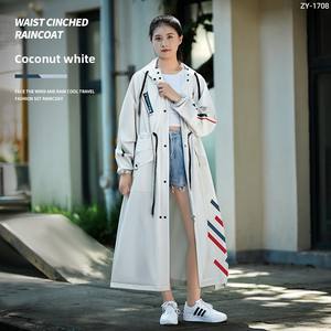 Imperméable à la mode anti-pluie EVA taille pour adultes vêtements de pluie de voiture électrique de style long caractéristique imperméable pour les visites de camping - Product Image 1