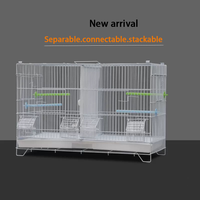 Portable Grand Double chambre canari pigeon cage métal cage à oiseaux moineau oiseau volière fer cage jaulas