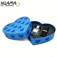 Boîte cadeau en papier en forme de cœur avec logo personnalisé pour anniversaire et Saint-Valentin, emballage de luxe pour parfum, rouge à lèvres, cosmétiques