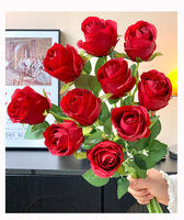 Roses artificielles bulgares réalistes de luxe, décoration florale artificielle pour la maison, les mariages et la Saint-Valentin