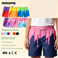 Shorts assortis papa et fils OEM, pour garçons, été, séchage rapide, décontractés, taille élastique, tie-dye coloré, pour enfants et tout-petits, style baseball