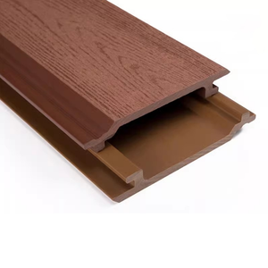 Revêtement mural extérieur en composite bois-plastique anti-UV, imitation bois, panneau mural WPC décoratif pour extérieur - Product Image 1