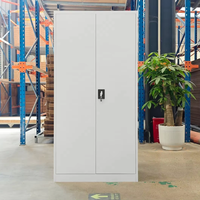 Armoire de rangement en acier de style moderne avec serrure, étagères réglables, meuble de rangement métallique durable pour la maison et le bureau
