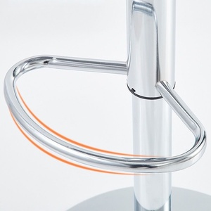 Sillas <span class=keywords><strong>de</strong></span> <span class=keywords><strong>Bar</strong></span> Personalizadas sin Brazos <span class=keywords><strong>de</strong></span> Cuero PU, Altura 60 cm, Silla <span class=keywords><strong>de</strong></span> <span class=keywords><strong>Bar</strong></span> <span class=keywords><strong>de</strong></span> Lujo Blanca y Plateada, Resistente para Cocina - Product Image 3