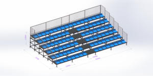 Sièges de stade de football en plein air, gradins de terrain de soccer, bancs d'tribunes, chaises de gradins, sièges de tribunes de stade - Product Image 3