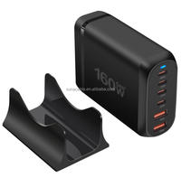 Chargeur de bureau GAN 160W de haute qualité Adaptateur de bureau de base 160W Support de bureau 160W Chargeur PD 3USB + 3Type-C