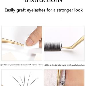 Pinky Leem Vente en gros Personnalisation Logo personnalisé Acier inoxydable Marque privée Pinces à épiler pour extensions de cils avec extensions de cils - Product Image 3