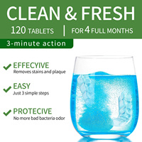 Tablette de nettoyage effervescente pour prothèses dentaires Meilleur produit de blanchiment des dents pour le lavage de la bouche Tablettes nettoyantes pour le nettoyage des dents