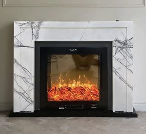 Moda francés estilo moderno interior hermosas <span class=keywords><strong>venas</strong></span> púrpuras blanco piedra Natural mármol Lila mármol chimenea envolvente - Product Image 5