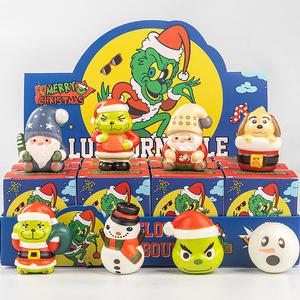 Best-selling Grinch Design Flannel TPE Material Fidget Squeeze Toy Playable Blind <b>Box</b> Original Packaging <b>Music</b> Theme for Teens - Product Image 1