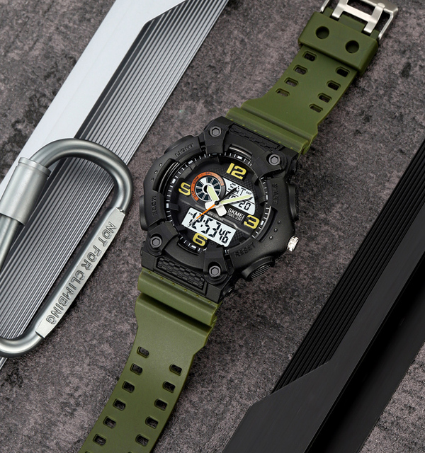 SKMEI 2397 Army Green Watch Fashion EL Backlight Hot Selling Sport Outdoor Waterproof Digital Watch
