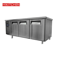 Congélateur-réfrigérateur de table double température en acier inoxydable pour cuisine professionnelle, grande capacité, équipement de réfrigération
