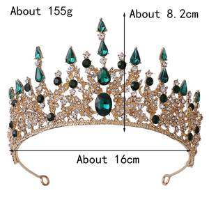 <strong>Customizable</strong> Colorful Crystal Hair <strong>Crown</strong> Rhinestone Beauty Tiara for Prom Wedding Birthday Gold Plated Rhinestone Bridal <strong>Crowns</strong> - Product Image 6