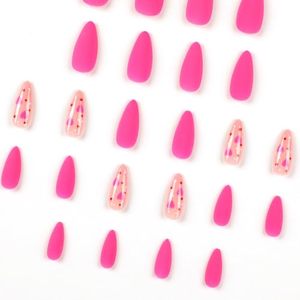 Prensa de almendras Pegamento corto en las <span class=keywords><strong>uñas</strong></span> <span class=keywords><strong>Rosa</strong></span> <span class=keywords><strong>Uñas</strong></span> postizas Diseño de corazón Pegamento <span class=keywords><strong>Mate</strong></span> <span class=keywords><strong>Uñas</strong></span> de plástico Cubierta completa Stick Lindo <span class=keywords><strong>Uñas</strong></span> artificiales - Product Image 4