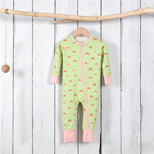 Combinaisons à manches longues en fibre de bambou personnalisées de haute qualité pour bébé, pyjama une pièce Zippy - Product Image 2