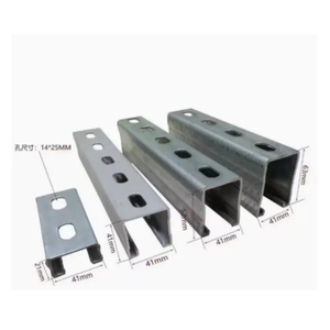 Profilés en acier galvanisé à chaud, rails en acier en forme de C 41x41 41x21, accessoires solaires pour projets solaires, système photovoltaïque - Product Image 2