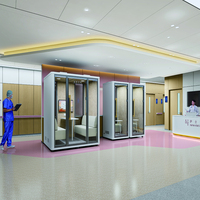 Espace de travail mobile intérieur Cabine d'étude Bureau Cabine silencieuse Conception modulaire insonorisée Immeuble de bureaux écologique Hôtel Hôpital