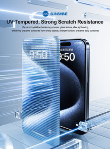 <span class=keywords><strong>SUNSHINE</strong></span> <span class=keywords><strong>UV</strong></span> - 1 Film de protection en fibre de verre haute définition haute transparence et protection d'écran résistante aux rayures - Product Image 3