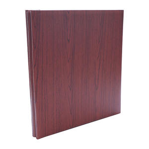 500 Photos <span class=keywords><strong>Album</strong></span> Photo 4x6 "Brun Grain De Bois PU Couverture En Cuir Slip in Post Bound - Product Image 1