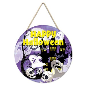 Joyeux Halloween Citrouille Décoration Murale Halloween Bienvenue En Bois En Plein Air Liste Intérieur Maison Hantée Cour Décoration - Product Image 4