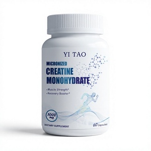 OEM/ODM Micronized <b>Creatine</b> <b>Monohydrate</b> 1000mg Capsules 60 Count Dietary Supplement Muscle Strength Recovery Booster - Product Image 1