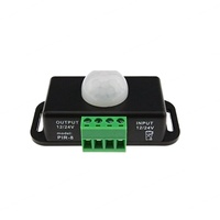 Mini capteur de mouvement infrarouge à détection humaine 12-24V 6A, bande lumineuse LED automatique pour armoire, écologique, ABS, 1 canal