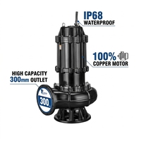 Pompe submersible de dragage des eaux usées Qiangkai, robuste, 15KW 75KW, en acier inoxydable, anti-colmatage, haute pression, 5 HP, garantie de 2 ans