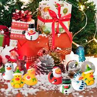 Calendrier de canards en caoutchouc de Noël en gros promotionnel jouet de bain canard en caoutchouc cadeaux de Noël créatifs