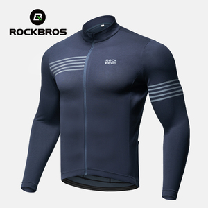 <span class=keywords><strong>Maglia</strong></span> da <span class=keywords><strong>ciclismo</strong></span> a maniche lunghe antivento calda da uomo ROCKBROS per <span class=keywords><strong>maglia</strong></span> autunno inverno Top per Mountain Bike da strada - Product Image 1