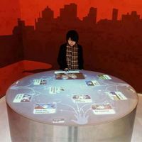 Système de table tactile intelligent portable pour intérieur, projection interactive tactile par les doigts, taille de projection de 120 à 500 pouces