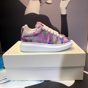 Tendances Produits 2026 Mqqueens Baskets à plateforme en cuir véritable à motif imprimé de luxe, bout rond, à lacets, chaussures de marche de créateur - Product Image 2